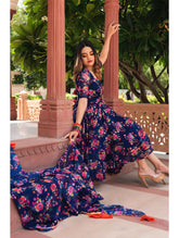 Pomcha Jaipur - MANJARI ORGANZA PHOOL JAAL ANARKALI SET